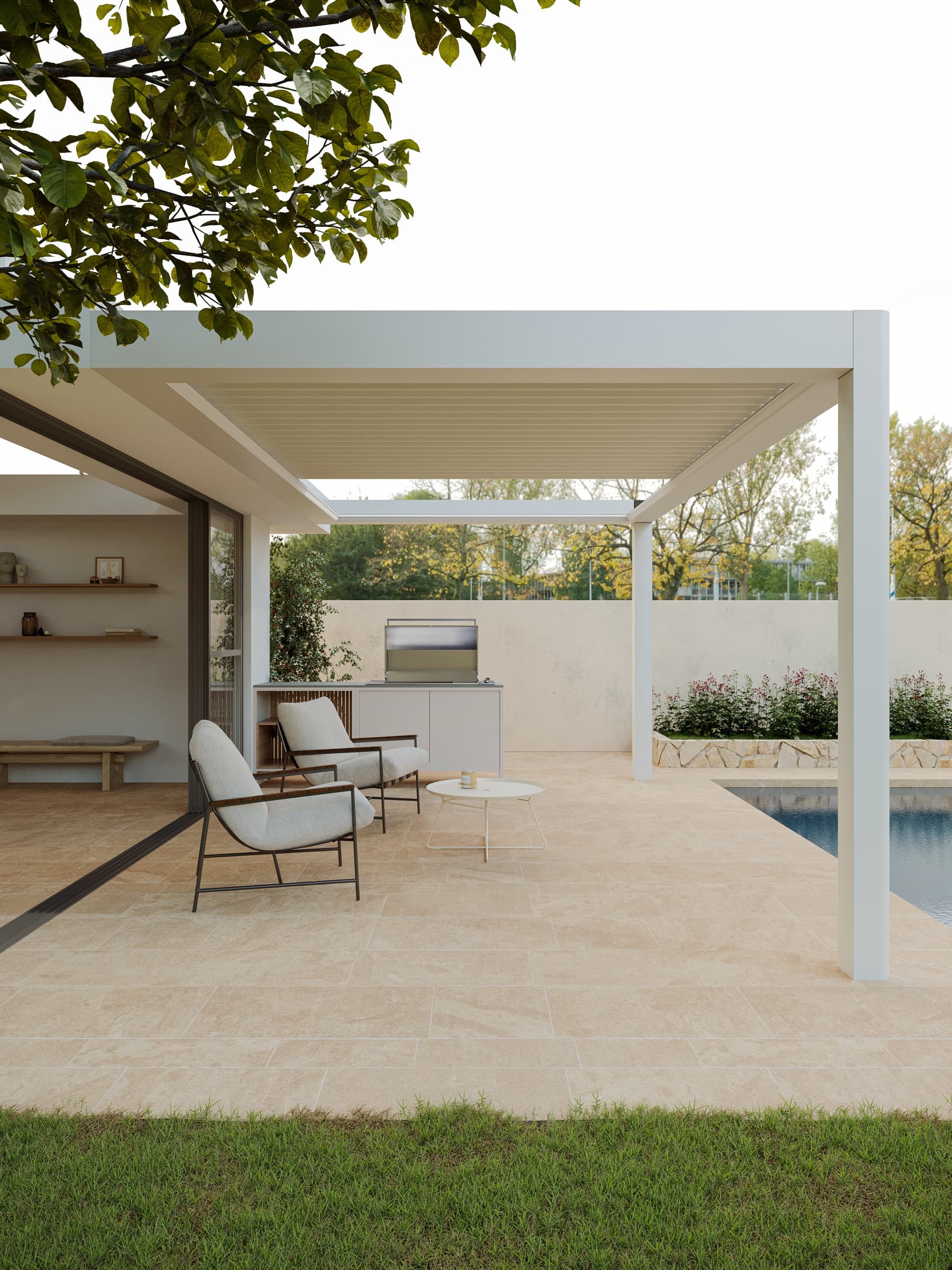 Albert Genau bioklimatik pergola sistem görseli